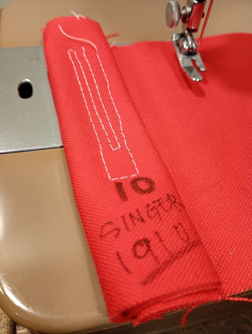 シンガー１９１U　縫えるビンテージミシン　カフェオレ　日本製モーター