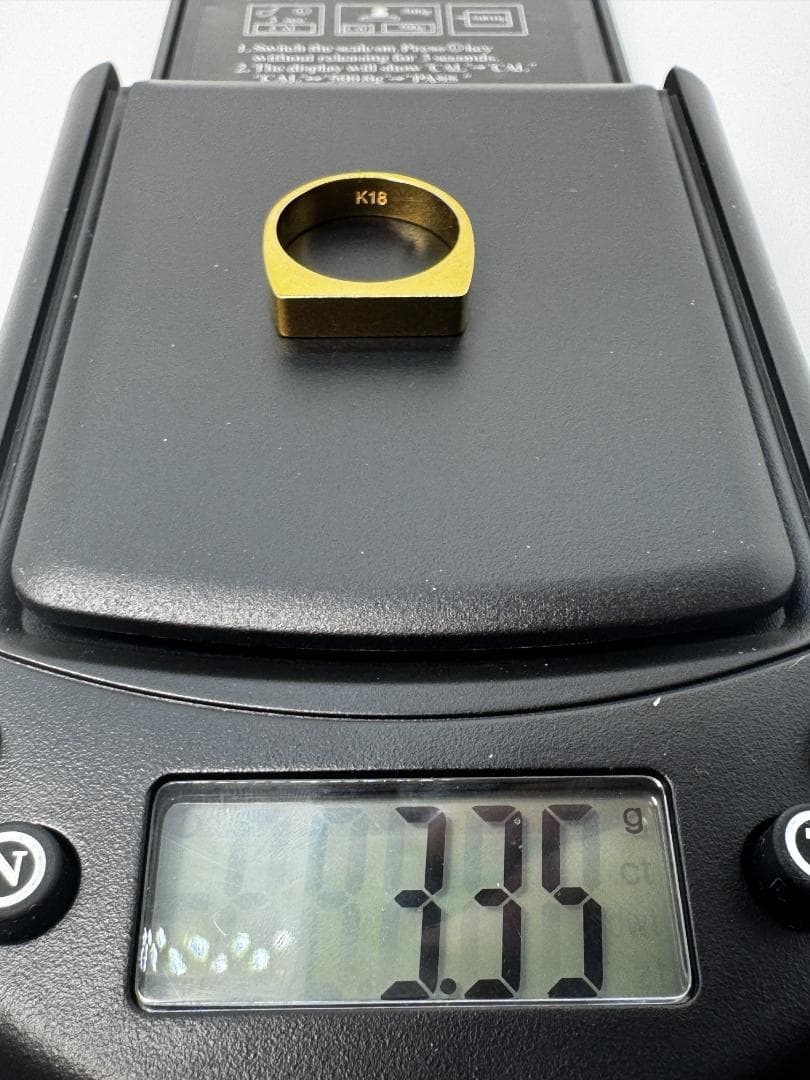 K18シンプルリング3.35g 11号