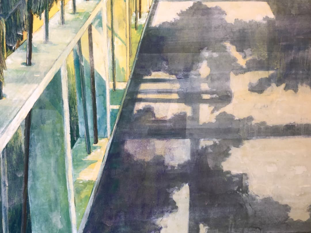 絵画　渡り廊下
