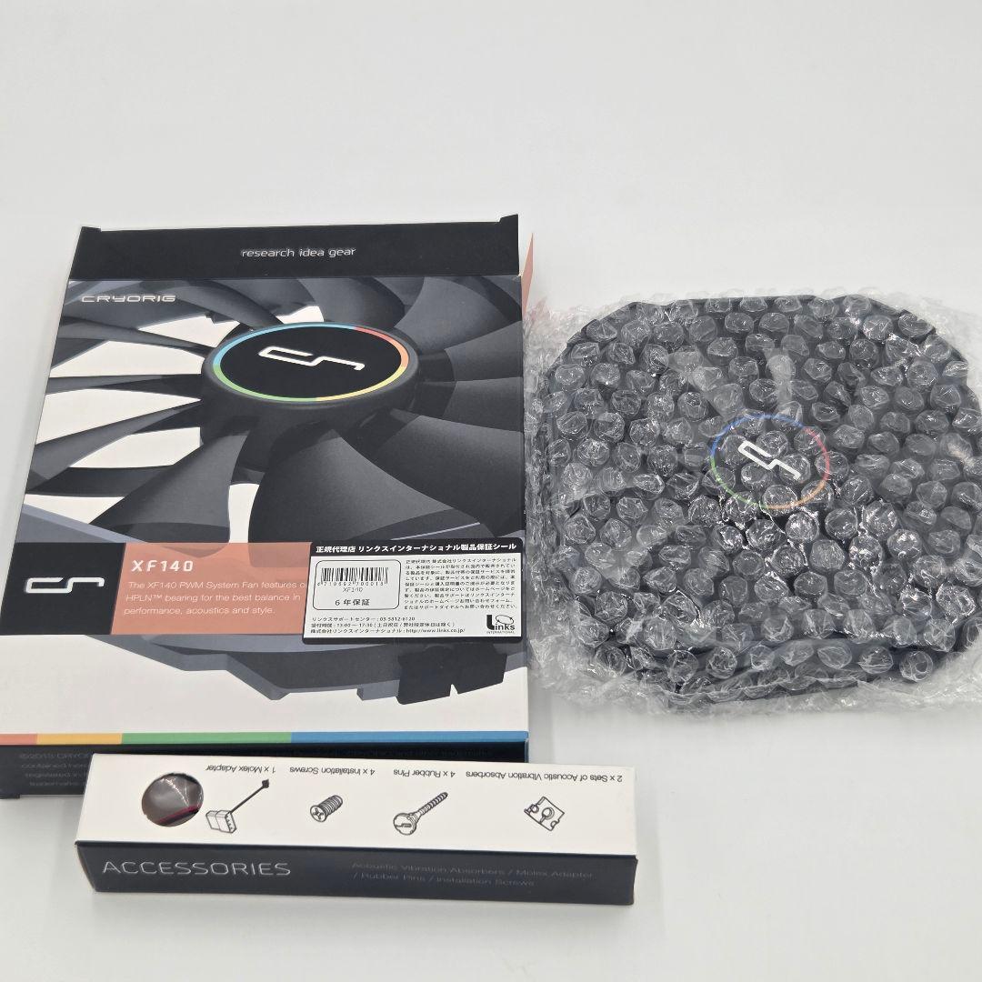 【新品未使用品】XF140 PCファン 1300rpm アクセサリー付き　4個