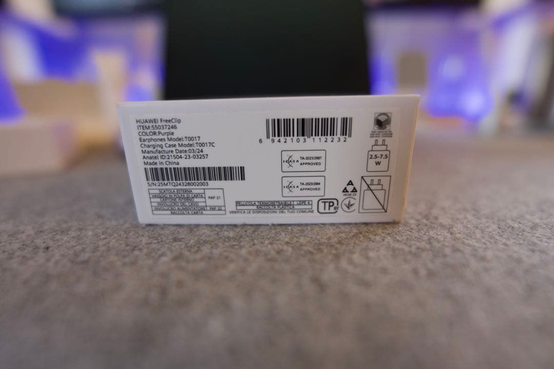 【箱、取説付き】HUAWEI Free clip フリークリップ