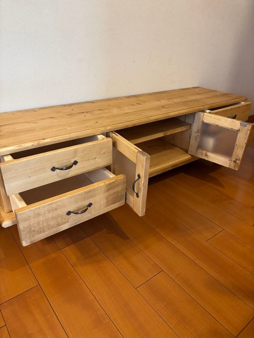 テレビ台 AVボード ハンドメイド120cmサイズ パイン無垢材