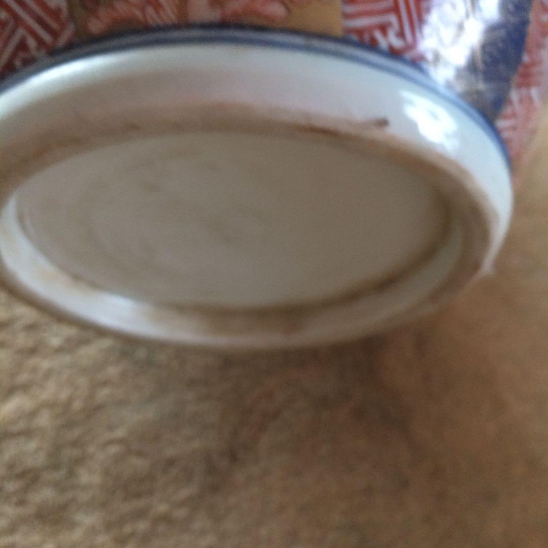 明治期　古伊万里 骨董　壺　大型　総手描き