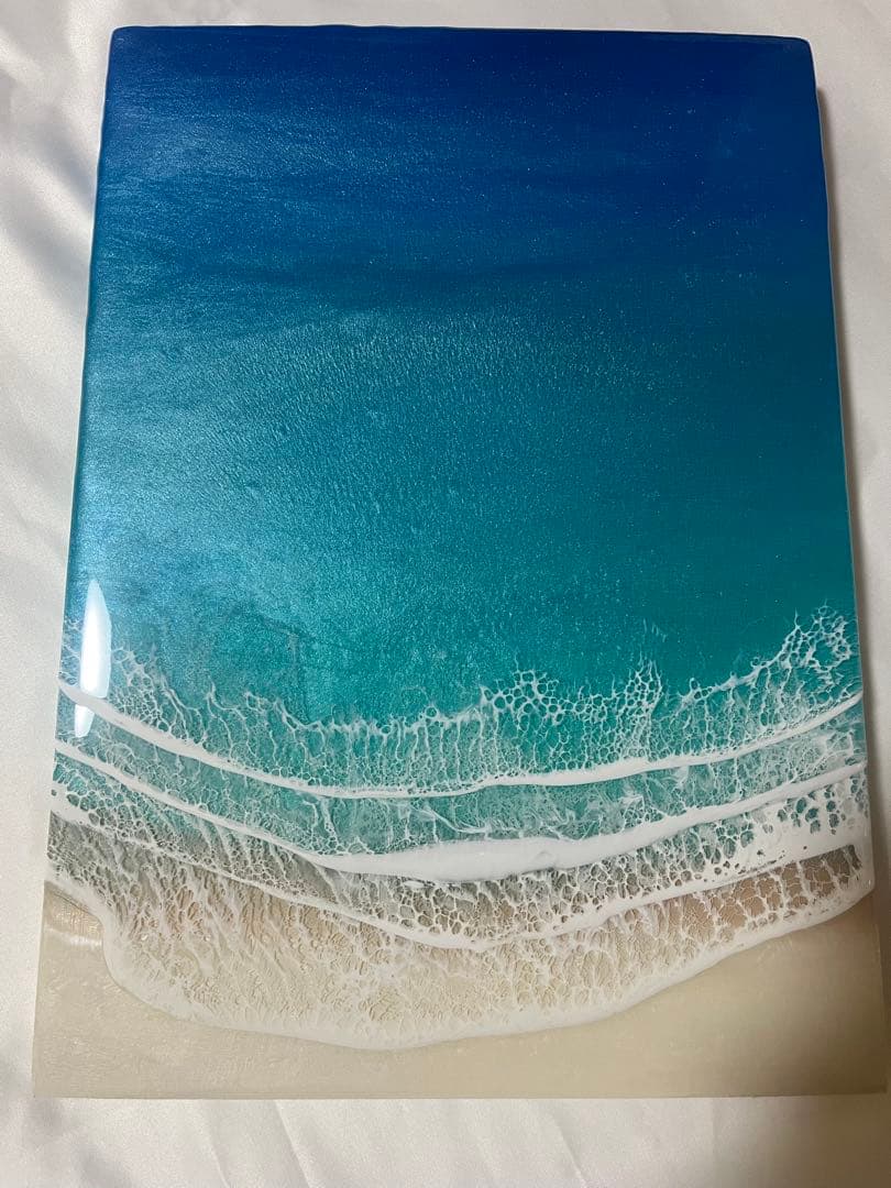 レジンアートA4サイズ　 海 波 オーシャンアート インテリア