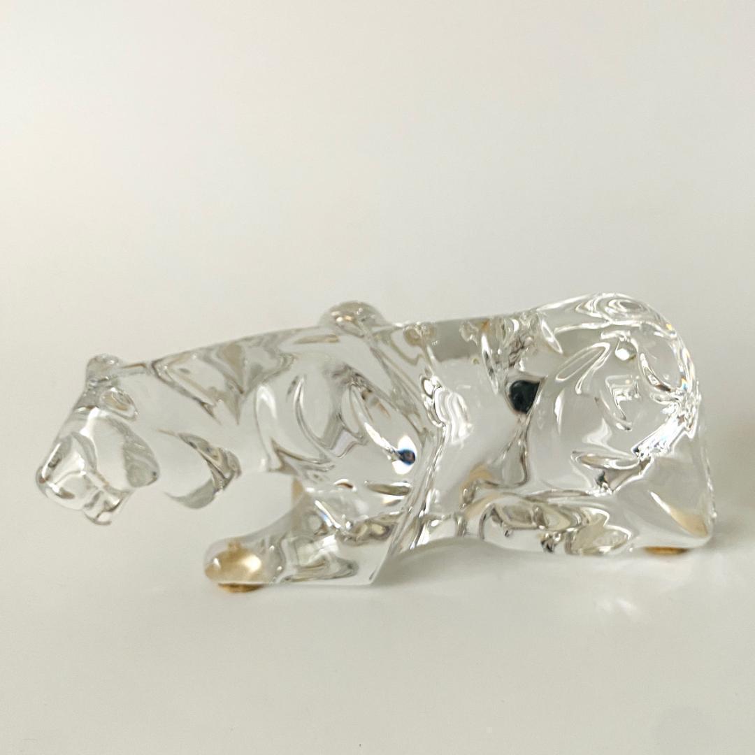 【バカラ】baccarat 動物 トラ 虎 寅 置物 インテリア★美品★