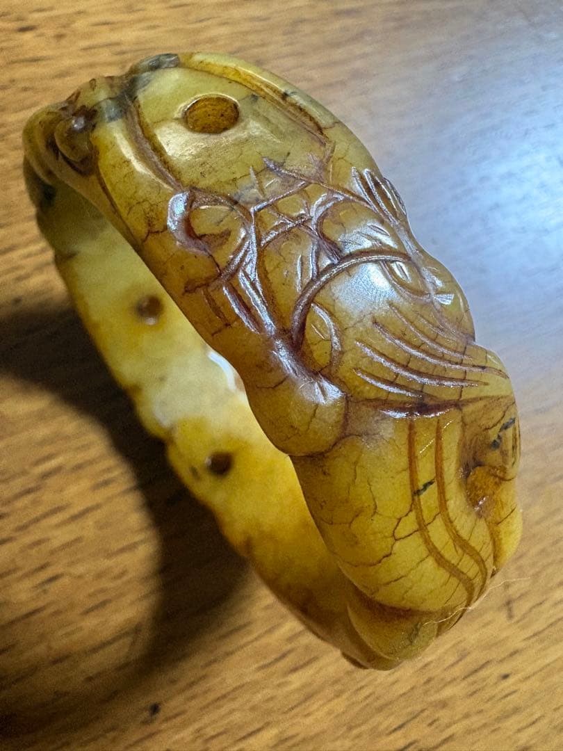 石？玉？の中国的置物　中国美術　腕輪？