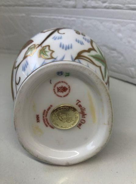 Ｙ【値下げ中‼】希少！縁起物 ！ロイヤルクラウンダービー 英国製 フクロウ