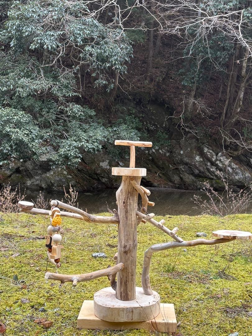 ハンドメイド　流木　バードジム　バードアスレチック