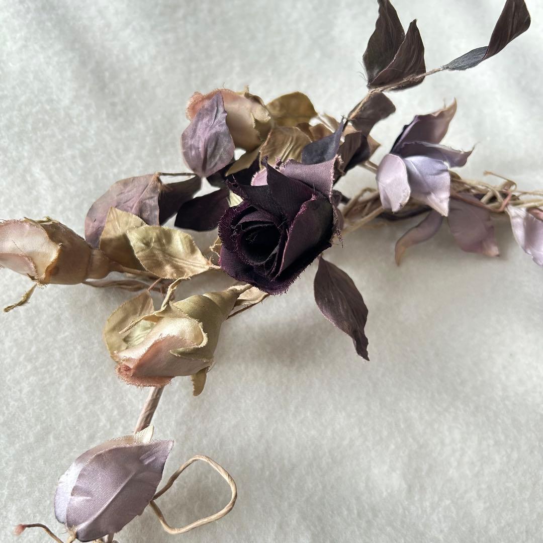 【染め布花】　シックな色合いのリース　ハンドメイド