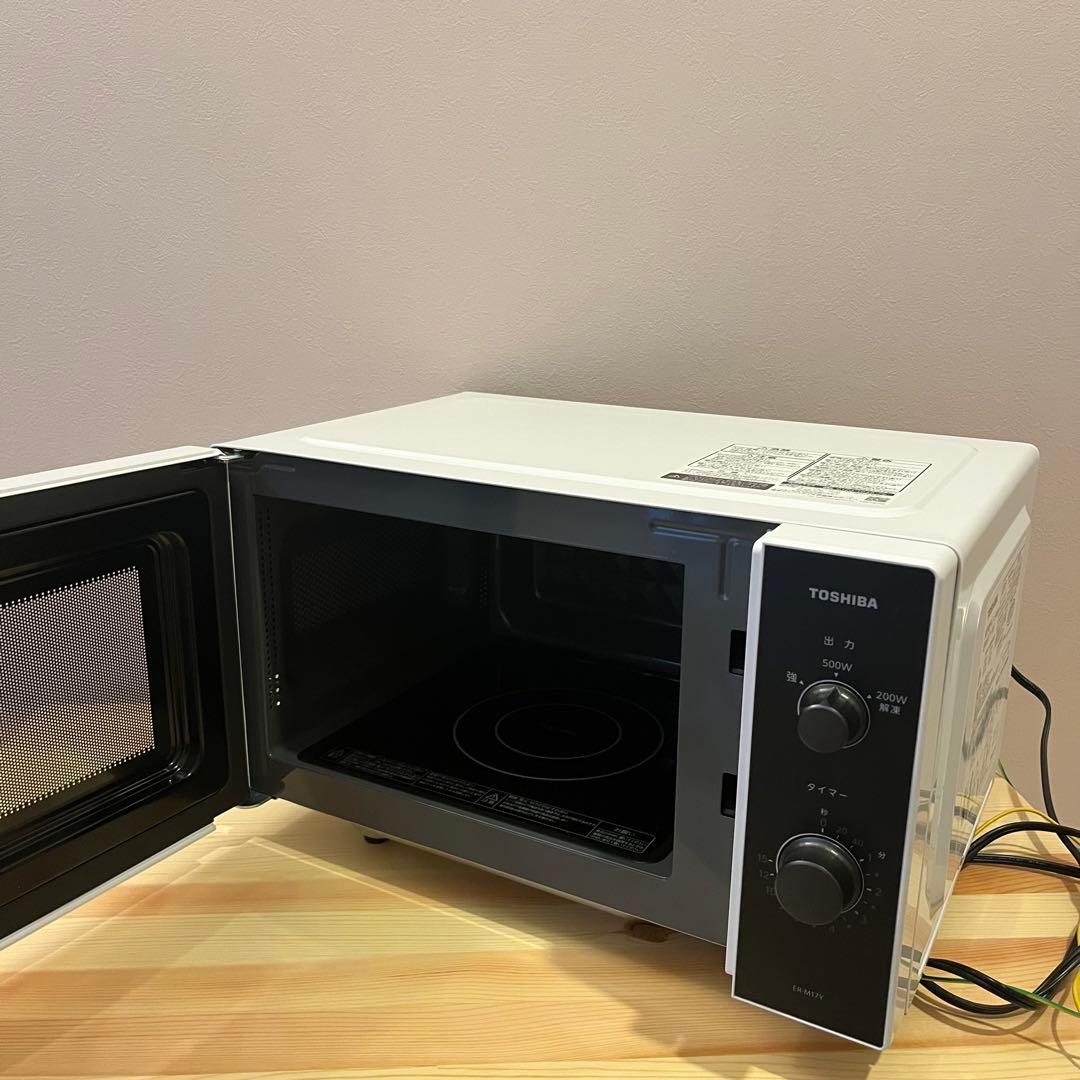 東芝 単機能レンジ フラット横開き 17L ホワイトER-M17Y（W）24年製