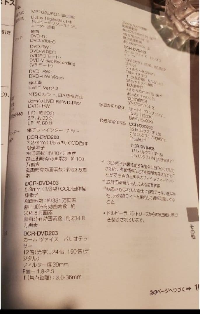 ビデオカメラ SONY DCR-DVD403