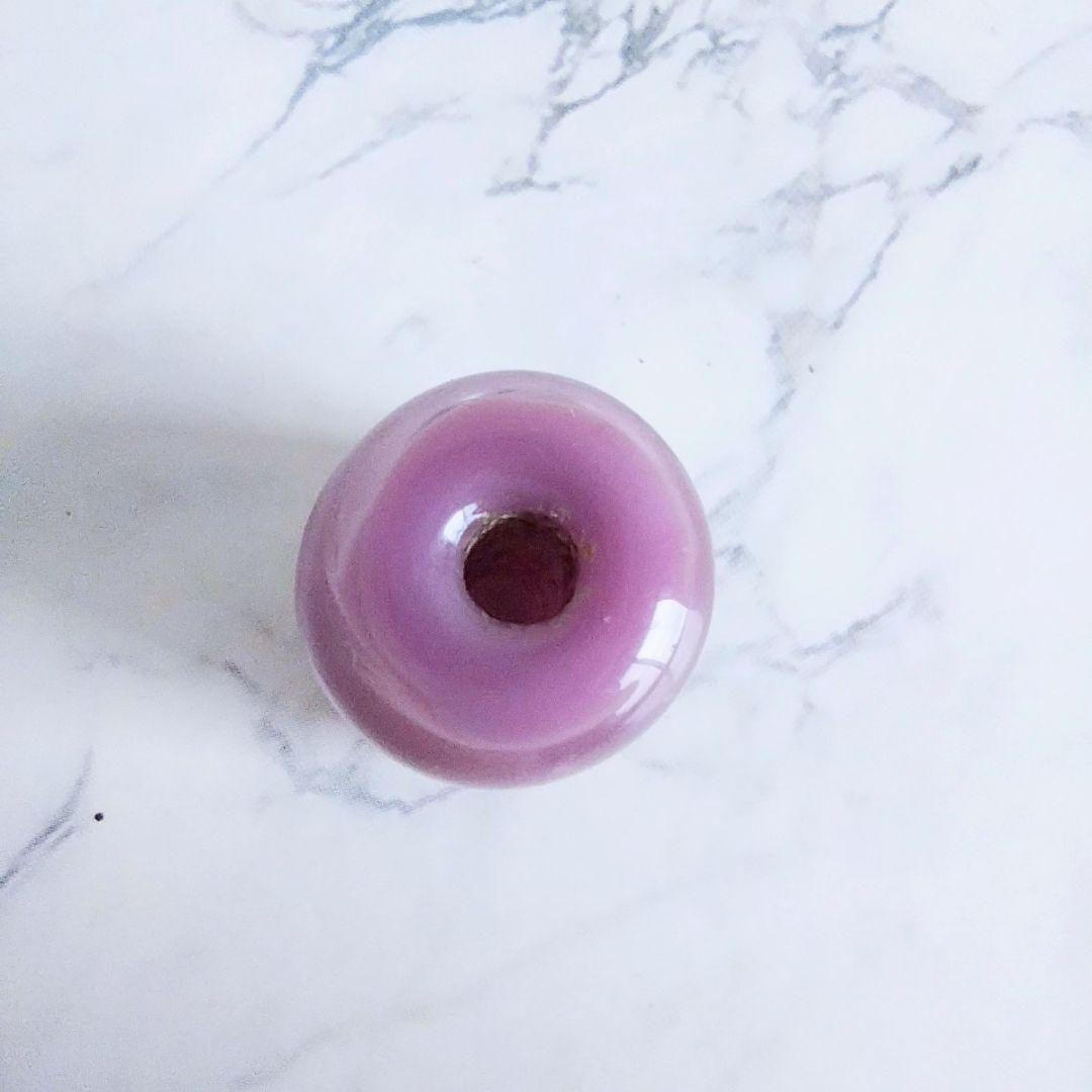 【とんぼ玉】 蜻蛉玉 ペンダントトップ 桜 花柄 花筏 紫 パープル