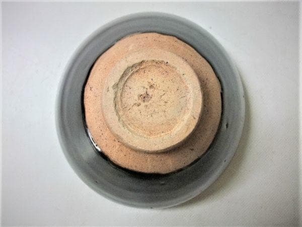 黒色葉模様茶碗 天目茶碗「宋英」作 木葉茶碗 茶道具 抹茶茶碗 美品 逸品