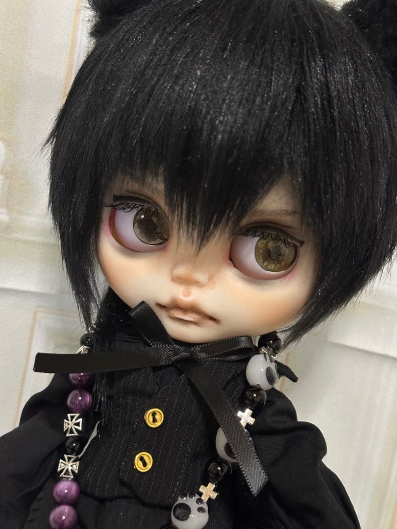 ☆*☆様 アイシードール本体男の子　ボアウィッグ　OF付き 黒猫