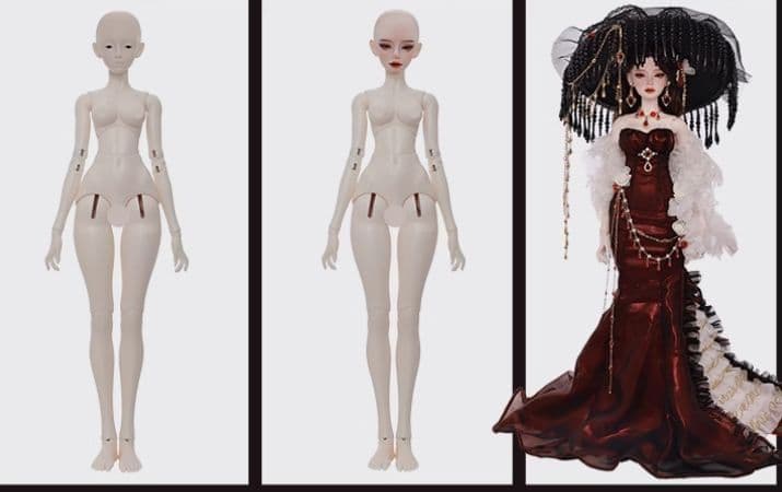 AX132 BJD 1/4 ドール本体 Delphi 球体関節人形 ハンドメイド