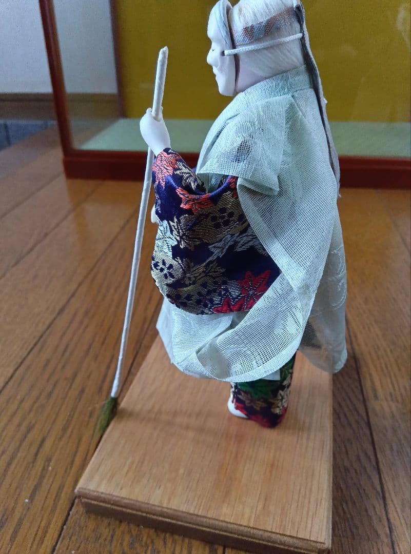 【京都島津】日本人形ガラスケース付き豊玉作浮世人形