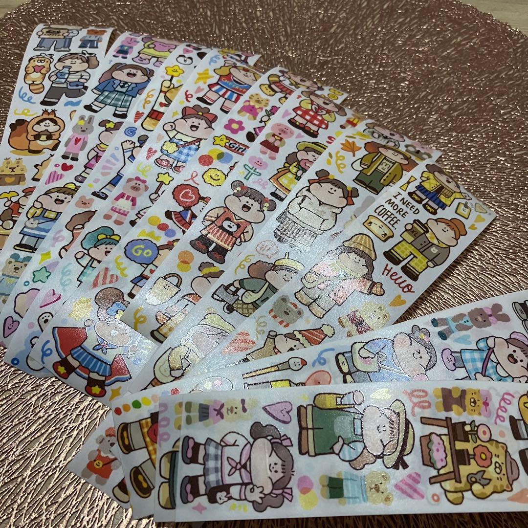 ラスト★海外文具★meatball★マステ★1ループ切り売り★24種類