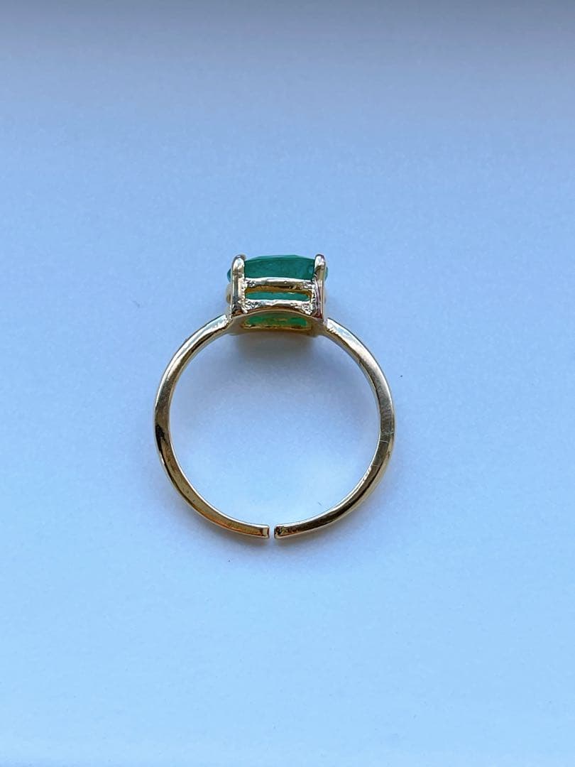 エメラルド　リング　ハンドメイド　天然石