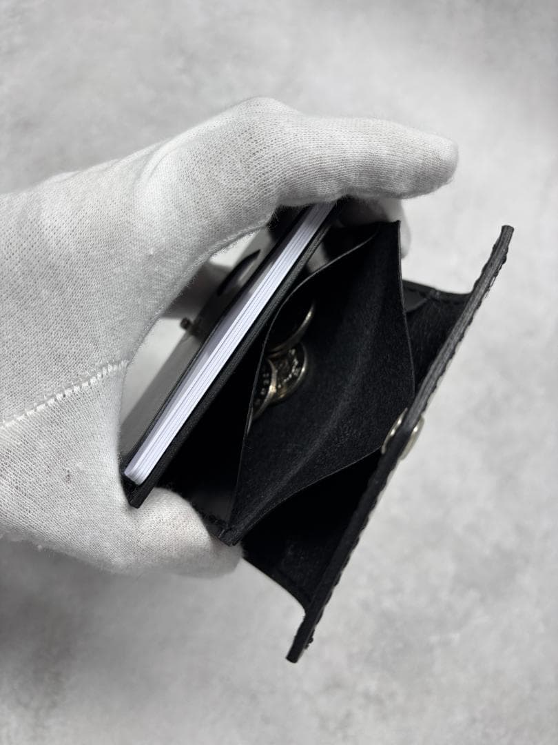 ブラックレザー【コンパクト財布】