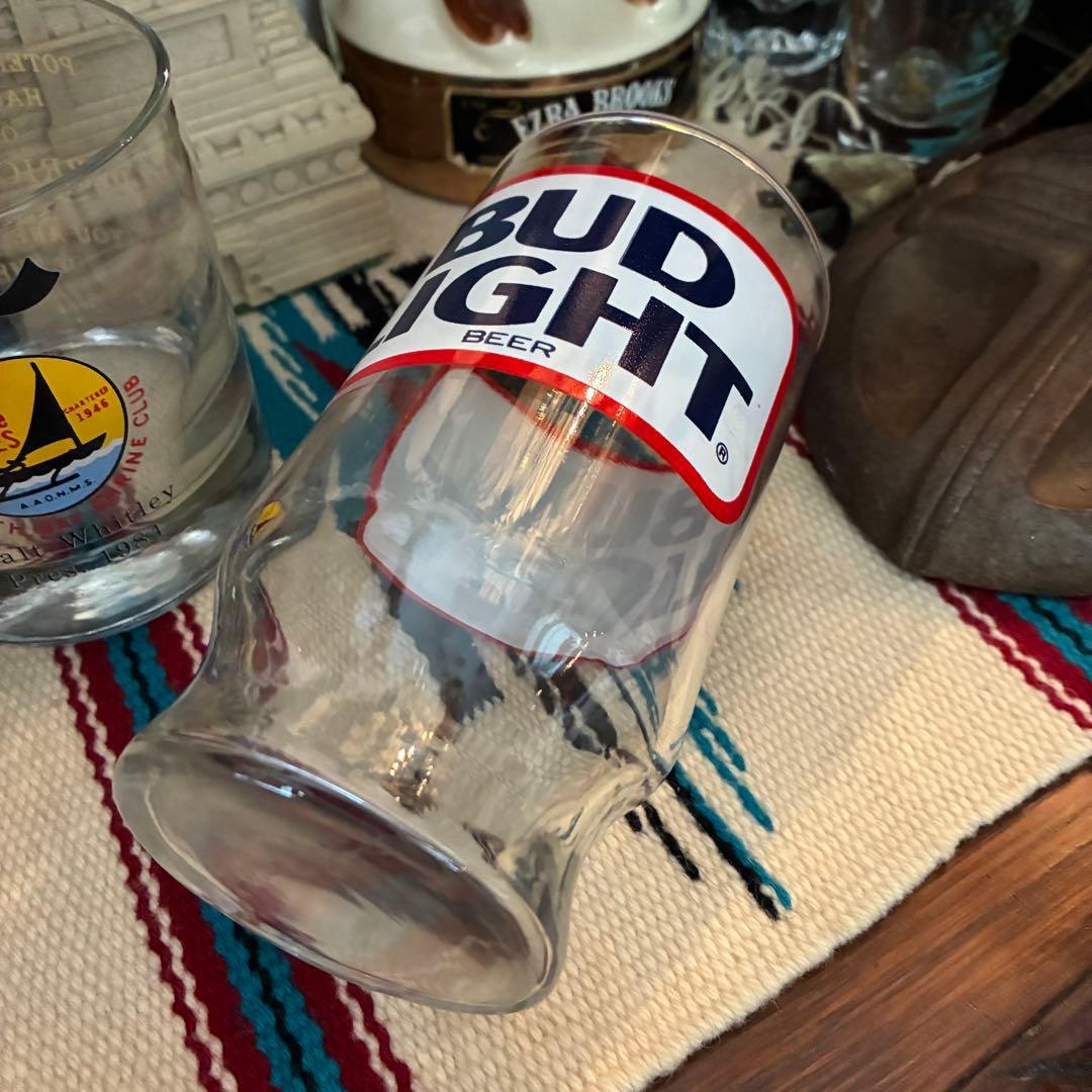 貴重！70's〜BUD LIGHT ビールグラスBEERアメリカアンティーク食器