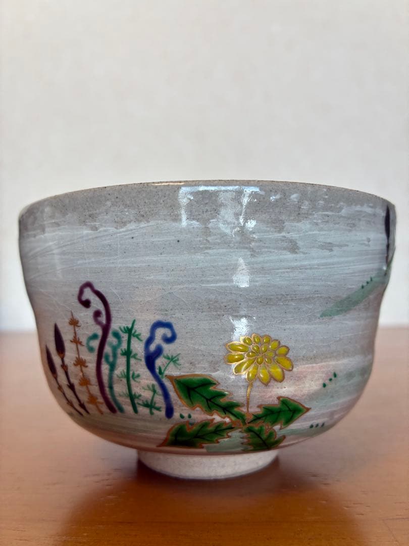 c-50 茶道具 春の野 茶碗 紙箱