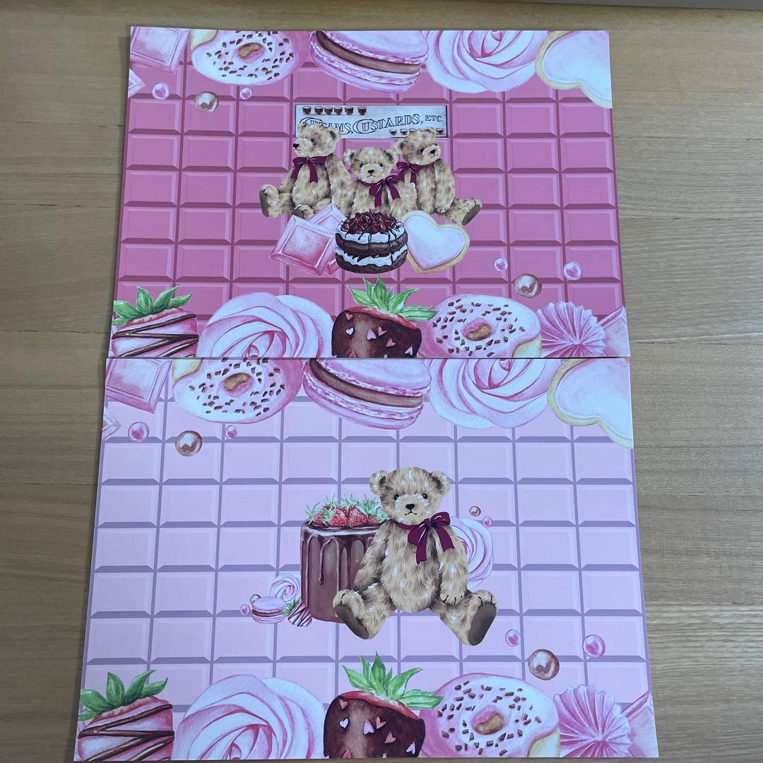 国内作家様 テディベア×チョコレート ペーパー メモ コンプリートセット