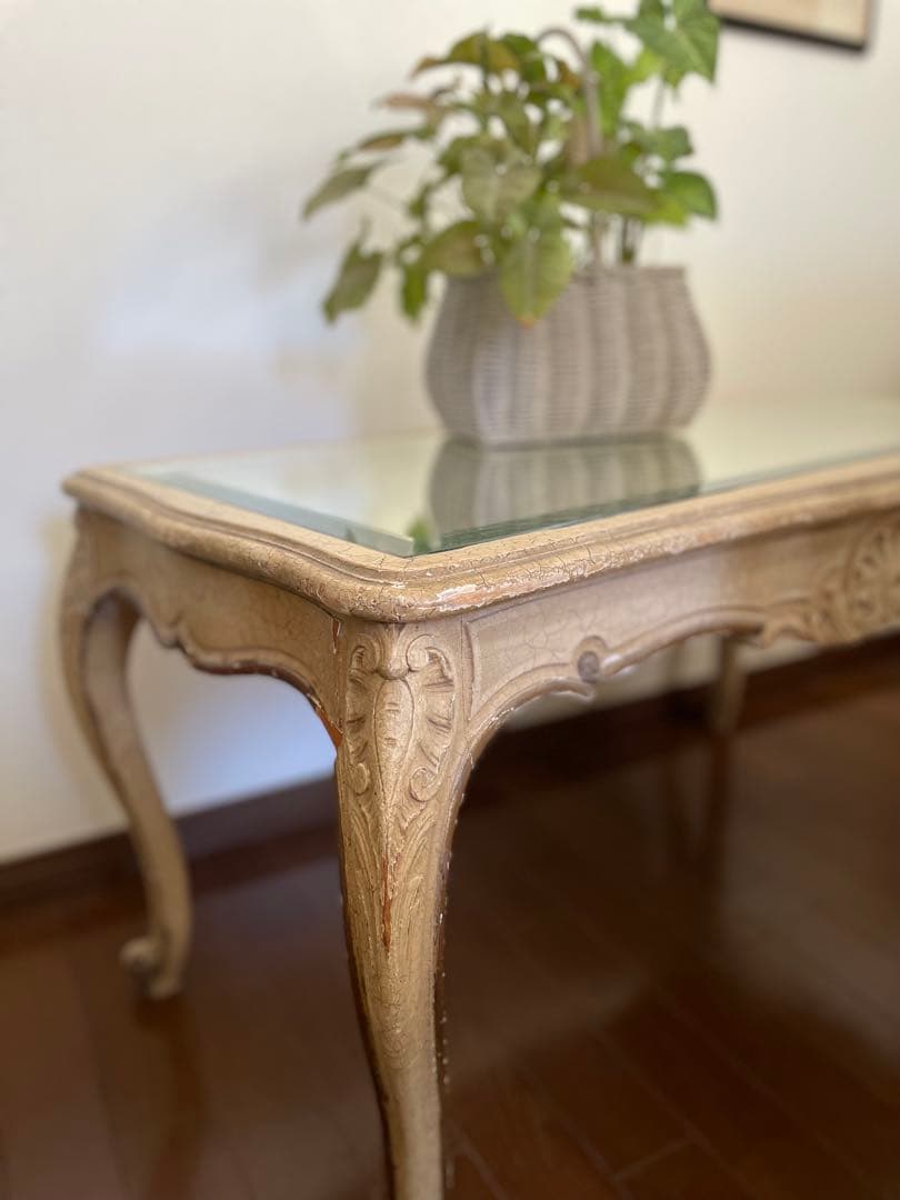 〜❤︎ 1900年代 フランスアンティーク家具 ロカイユ彫刻 ローテーブル 〜❤︎