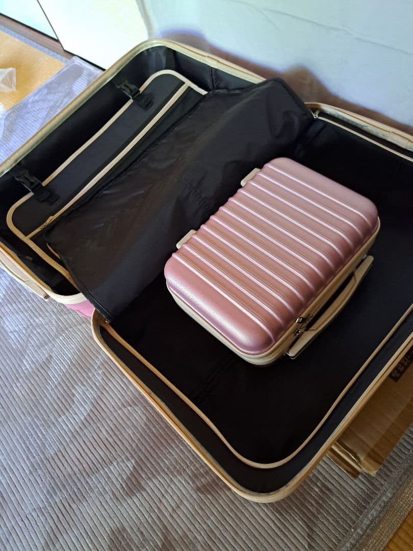 キャリーケース親子セット　ピンクゴールド