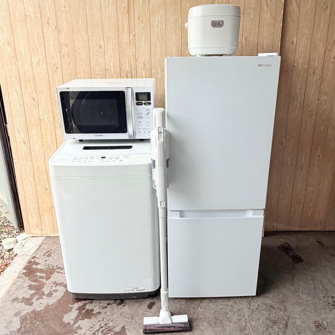 配送設置無料！純正IRIS洗濯機冷蔵庫＋オーブンレンジ・炊飯器掃除機5点セット！