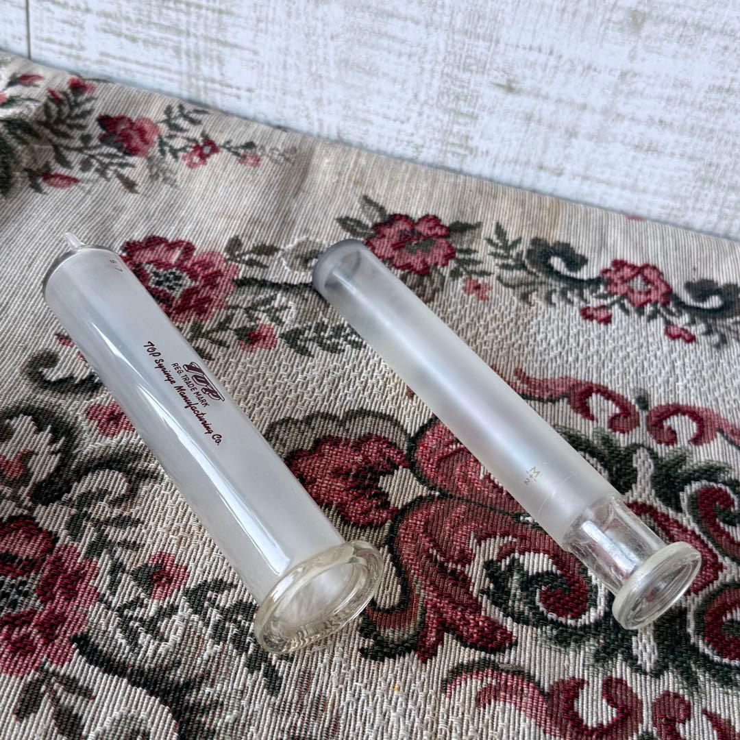 【極美品】昭和レトロ TOP ガラス注射器 50cc 当時物 アンティーク 医療