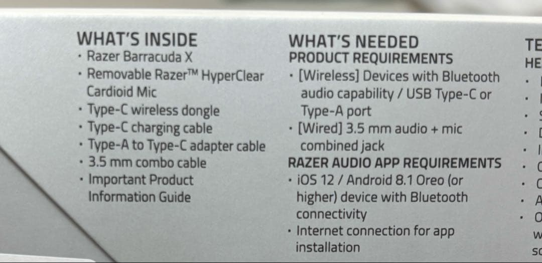 Razer Bluetooth有線両用ゲーミングヘッドセット
