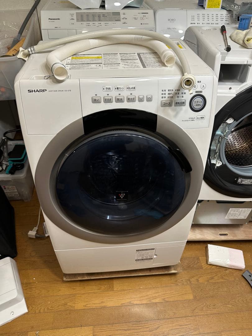 ①動作保証　美品　SHARP ドラム式洗濯乾燥機　ES-S7B 2018年購入