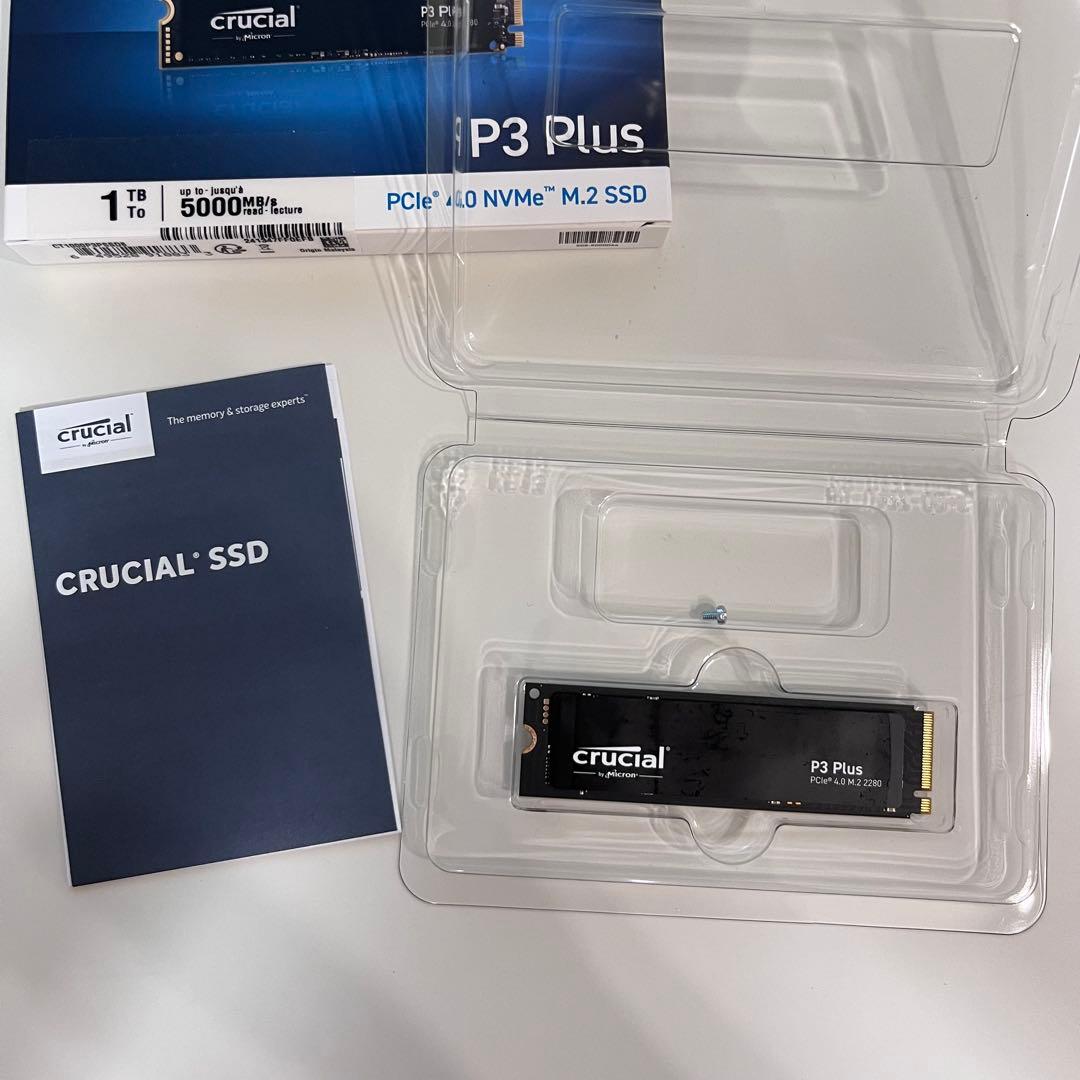 【美品】Crucial P3 Plus 1TB 内蔵M.2SSD