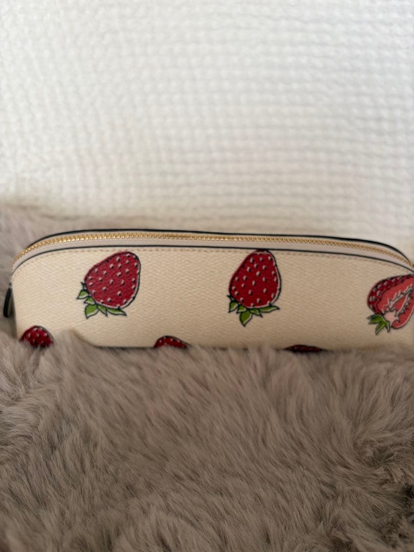 COACH いちご柄 ペンケース