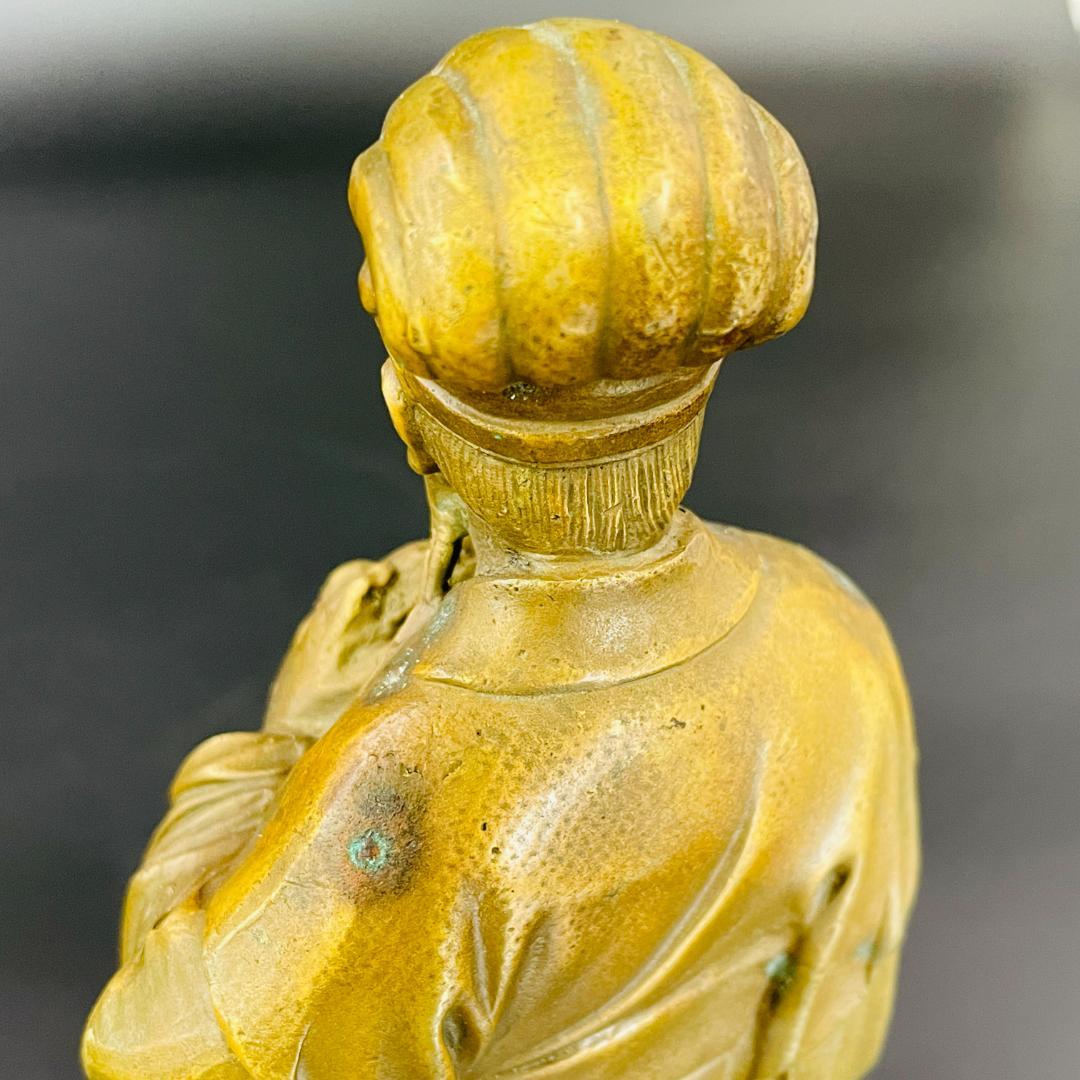 銅製 諸葛孔明 立像 三国志 軍師 ブロンズ像 中国武将 オブジェ R8SA56