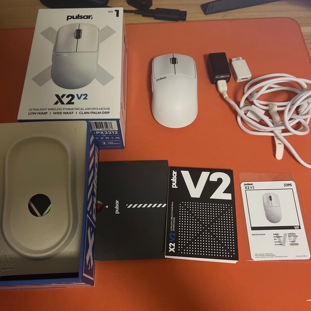 pulsar X2 V2 size1 ワイヤレスマウス プラス　4kドングル