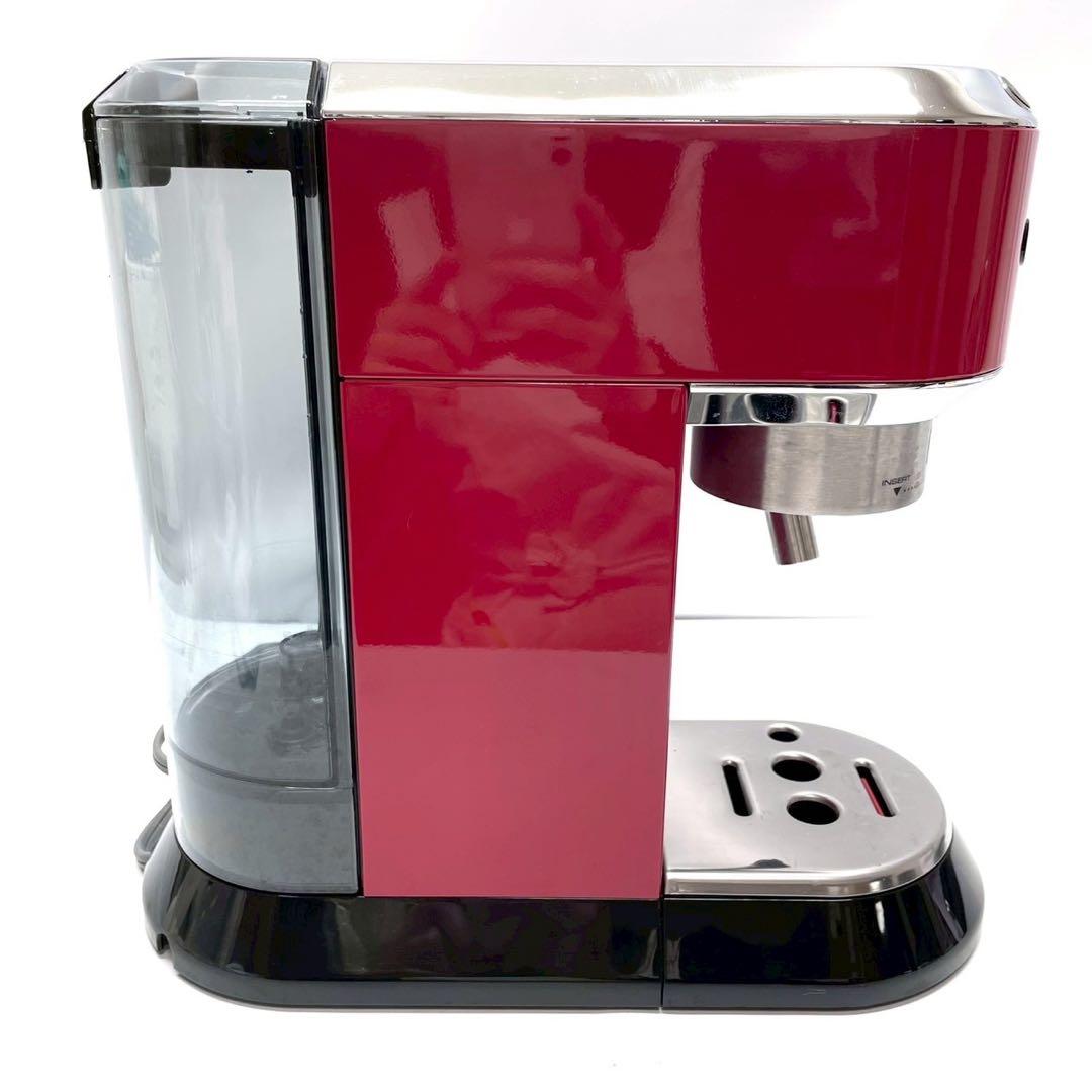 美品　デロンギ　デディカ　エスプレッソカプチーノメーカー レッド EC680R