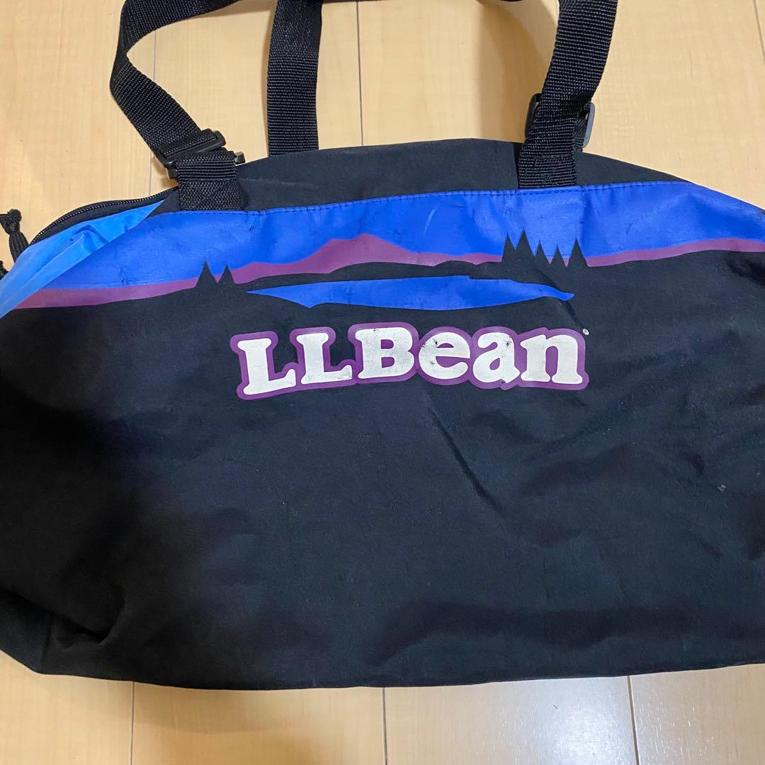 LLBean ボストンバッグ 黒/青