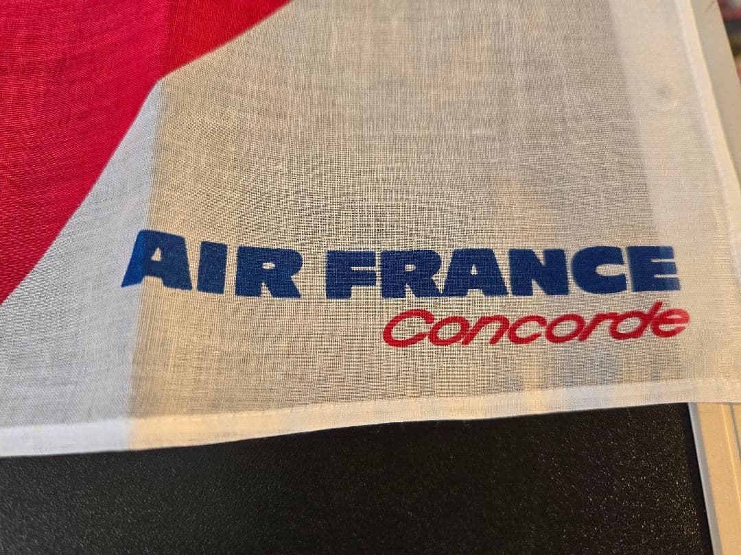 エールフランス航空の超音速旅客機「コンコルド」の記念バンダナ50cm オマケ付