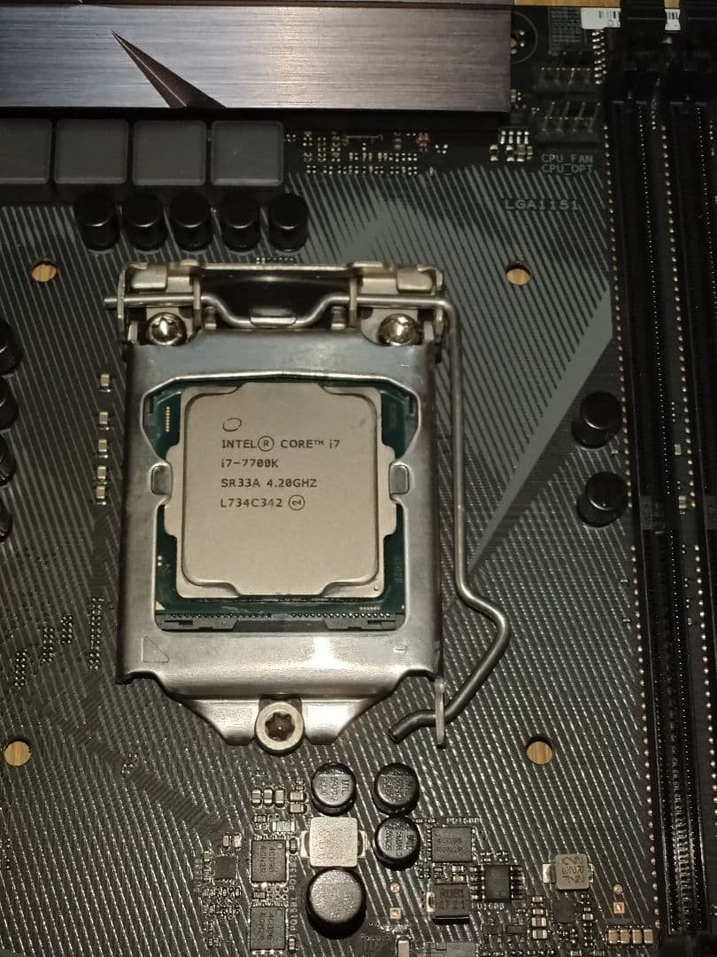 Z270Fgaming+corei7 7700k+DDR4メモリ+虎徹mark2