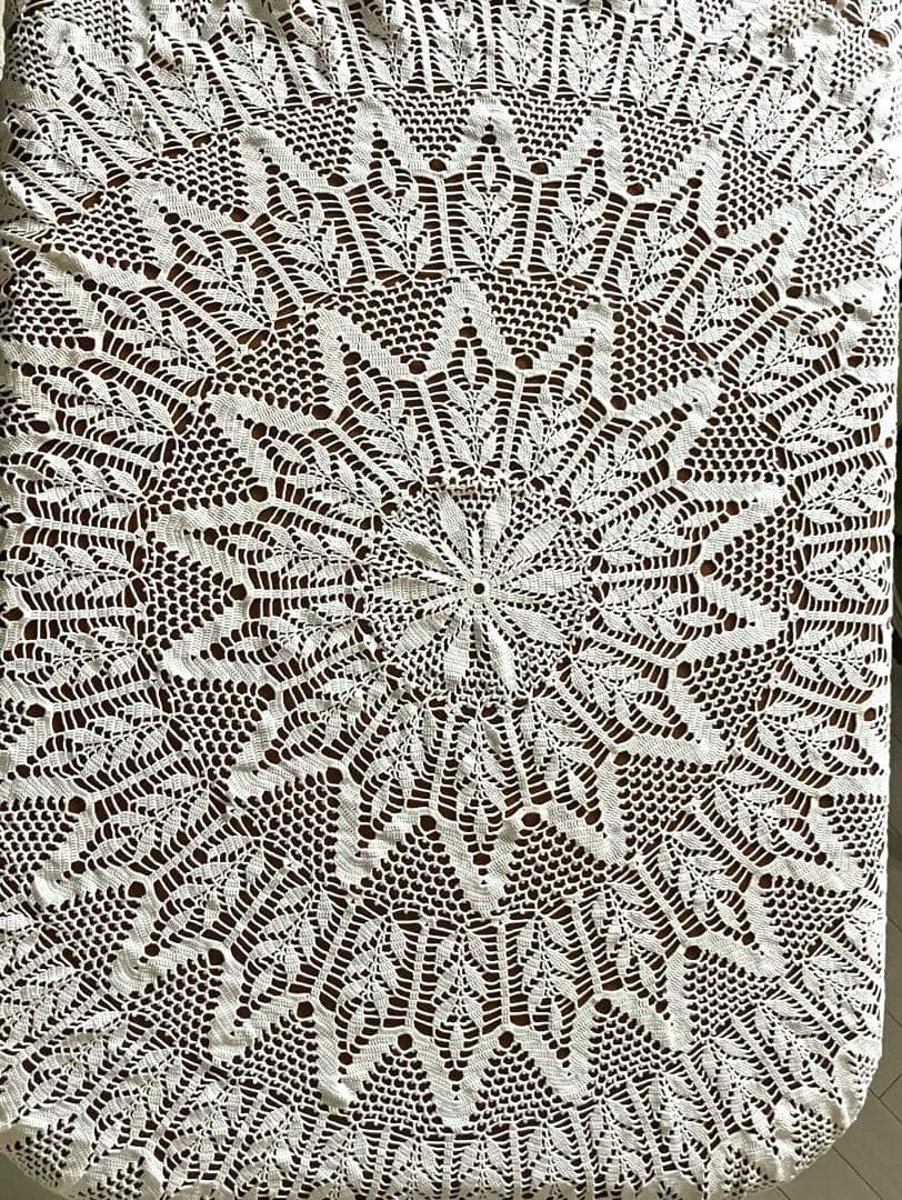 極美品✨手編み 大判 ドイリー テーブルクロス ハンドメイド アンティーク