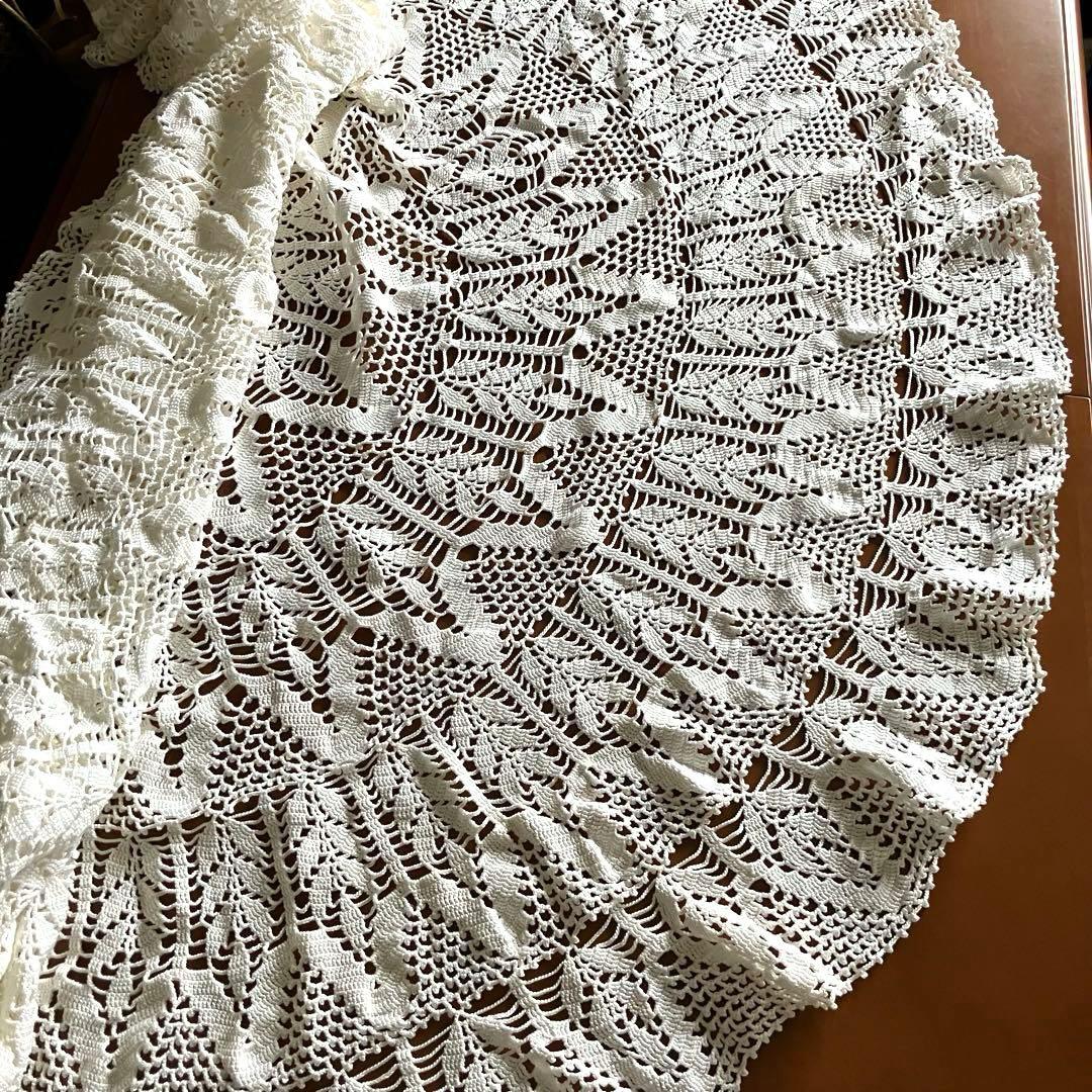 極美品✨手編み 大判 ドイリー テーブルクロス ハンドメイド アンティーク
