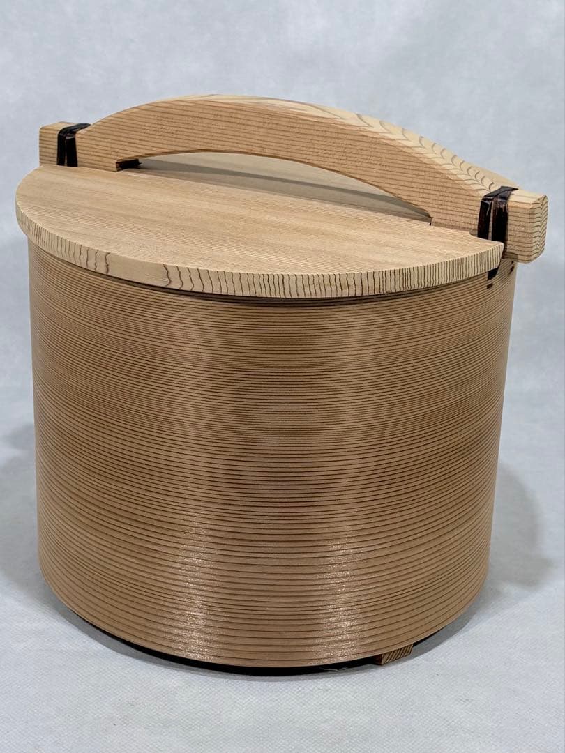旭明山作　杉曲　湯桶　美品　茶道具　送料込