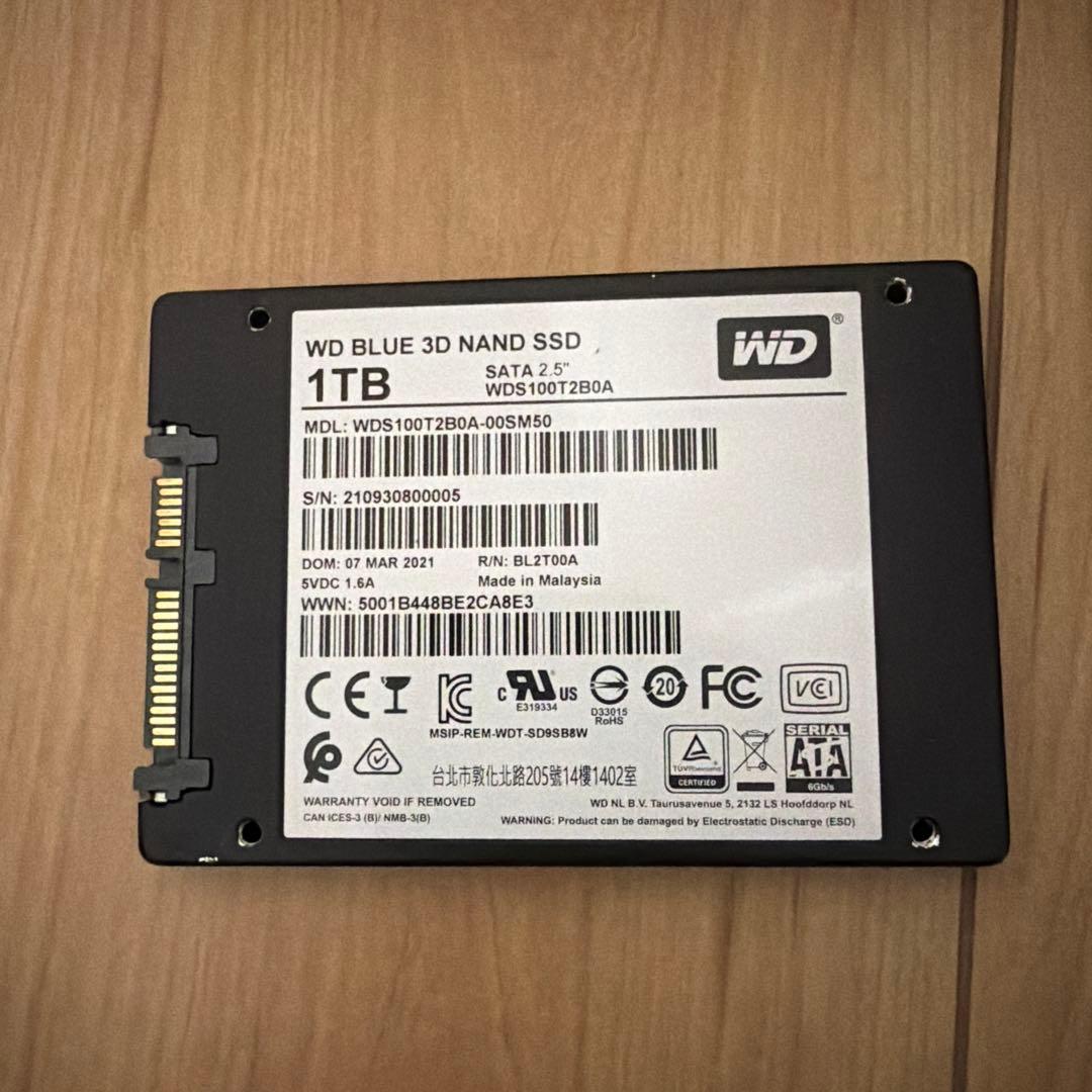 内蔵型SSD WD BLUE 1TB
