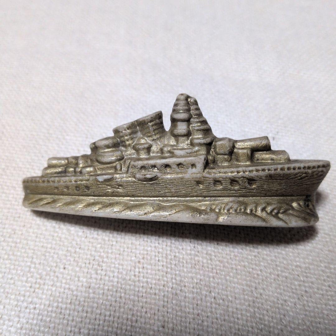【希少】戦前 グリコの景品　戦艦　白磁製