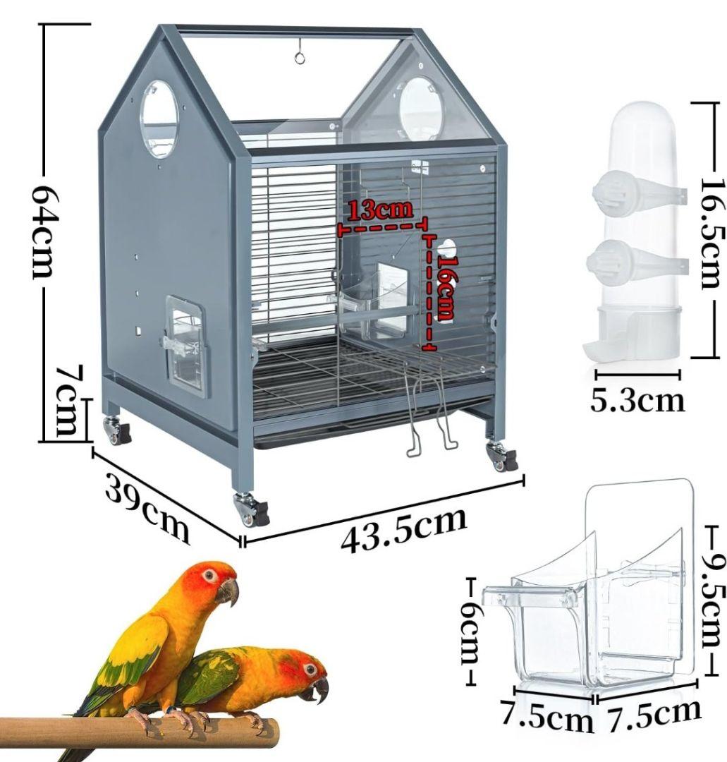 鳥かご 長さ43cm*幅39㎝*高さ59cm 中型 鳥ケージ