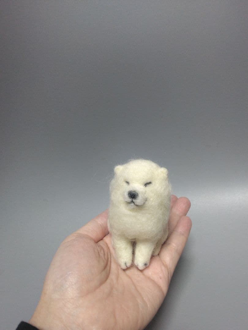 長沢芦雪の子犬　 羊毛フェルト　三部作