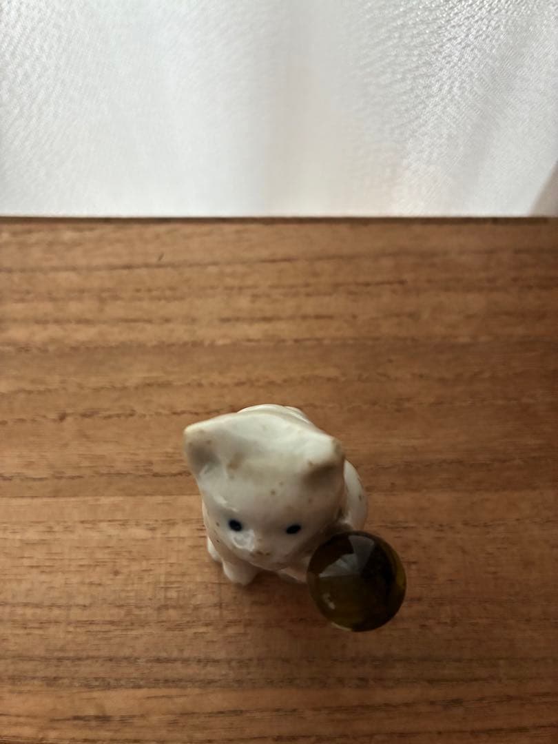 大正 昭和初期 戦前 猫 招き猫 人形 磁器人形 縁起物 希少 珍品 コレクター