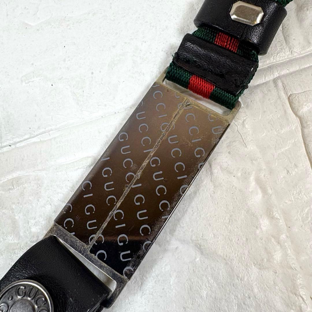 ☆グッチ GUCCI ネックストラップ シェリーライン グリーン レッド