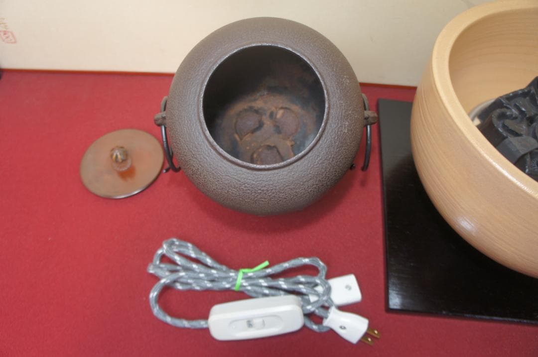 専用)御本風炉(道安型)電熱器 敷板 棗釜 釜鐶 送料込み
